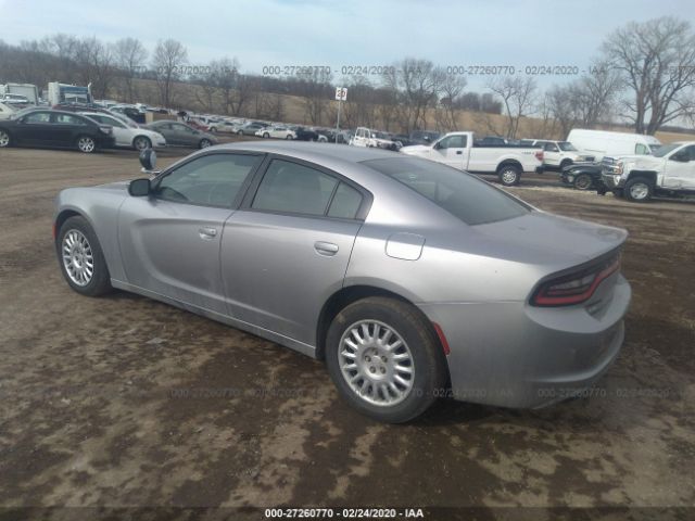 2C3CDXKTXFH817969 - 2015 DODGE CHARGER POLICE Gray photo 3