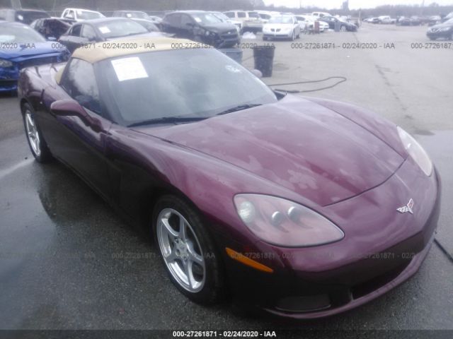 1G1YY36U865129325 - 2006 CHEVROLET CORVETTE  Maroon photo 1