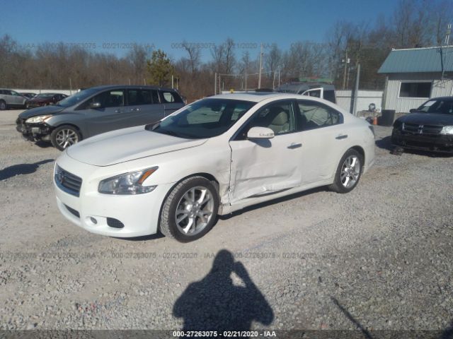 1N4AA5APXCC857199 - 2012 NISSAN MAXIMA S/SV White photo 2