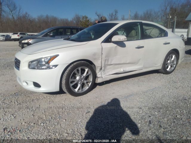 1N4AA5APXCC857199 - 2012 NISSAN MAXIMA S/SV White photo 6