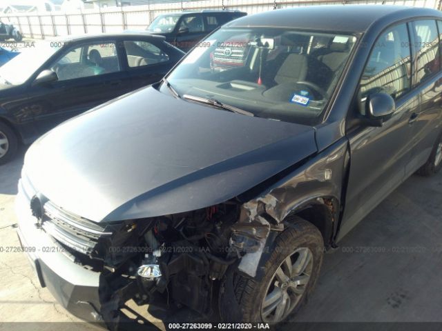 WVGBV7AX6CW095255 - 2012 VOLKSWAGEN TIGUAN S/SE/SEL Gray photo 6