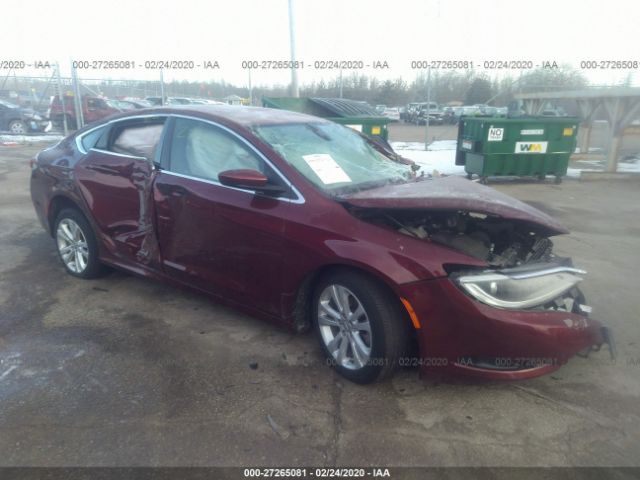 1C3CCCFB3HN508240 - 2017 CHRYSLER 200 LX Red photo 1