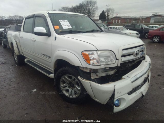 5TBDT44186S542240 - 2006 TOYOTA TUNDRA DOUBLE CAB SR5 White photo 1