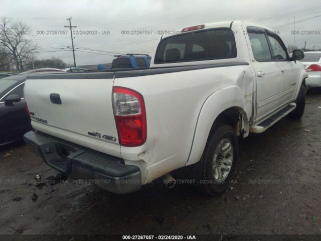 5TBDT44186S542240 - 2006 TOYOTA TUNDRA DOUBLE CAB SR5 White photo 4