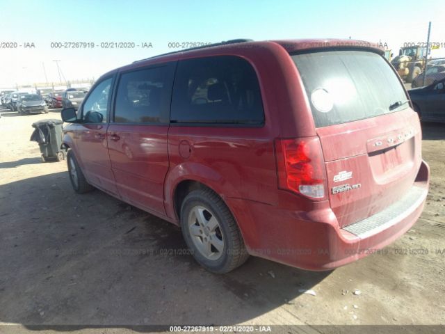 2C4RDGCG8CR277289 - 2012 DODGE GRAND CARAVAN SXT Red photo 3