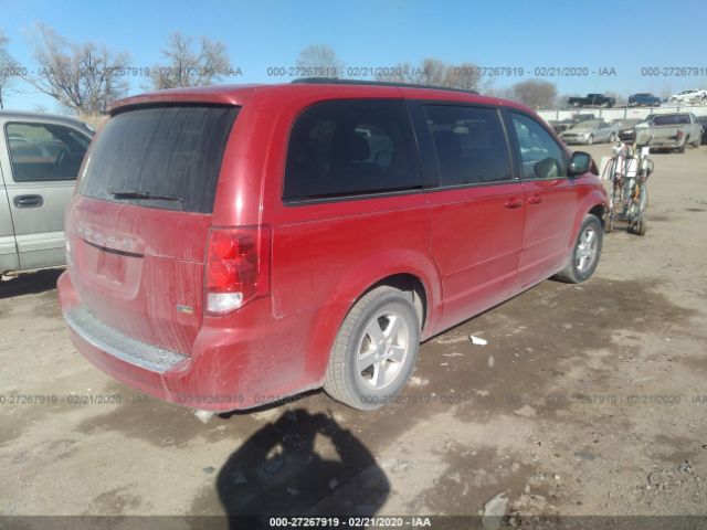 2C4RDGCG8CR277289 - 2012 DODGE GRAND CARAVAN SXT Red photo 4