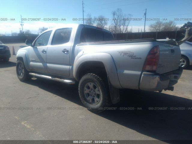 5TELU42N87Z367725 - 2007 TOYOTA TACOMA DOUBLE CAB Silver photo 3