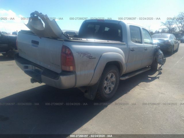 5TELU42N87Z367725 - 2007 TOYOTA TACOMA DOUBLE CAB Silver photo 4