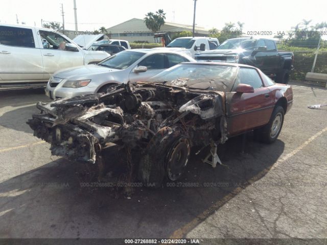 1G1YY0782G5123151 - 1986 CHEVROLET CORVETTE  Maroon photo 2