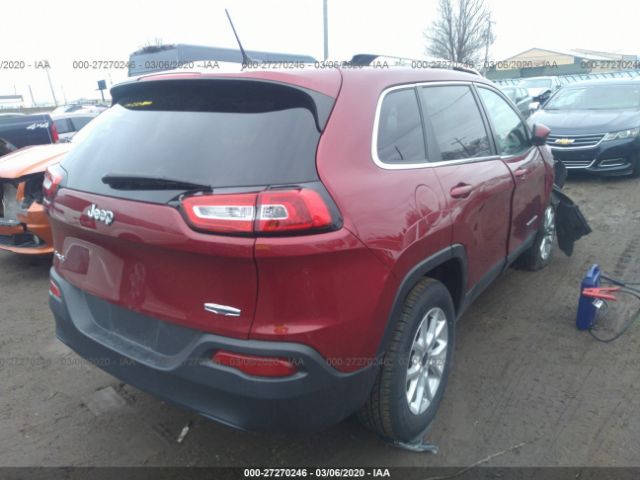 1C4PJMCS9EW192250 - 2014 JEEP CHEROKEE LATITUDE Red photo 4