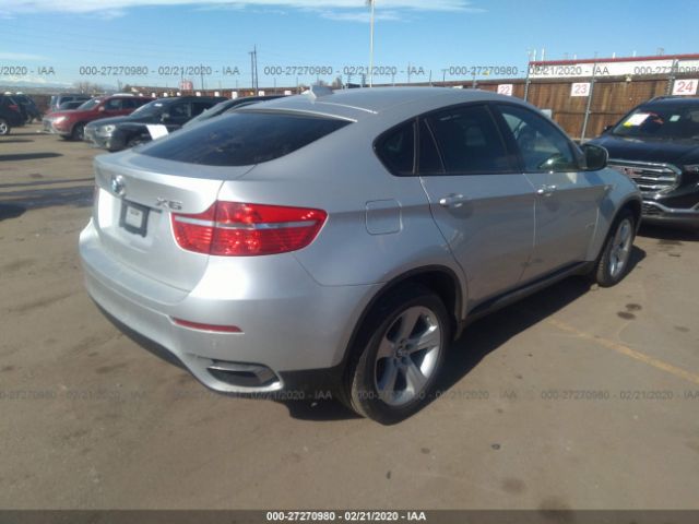 5UXFG8C52CL590022 - 2012 BMW X6 XDRIVE50I Silver photo 4