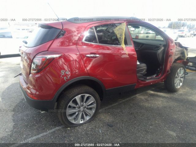 KL4CJASB3LB063692 - 2020 BUICK ENCORE PREFERRED Red photo 4