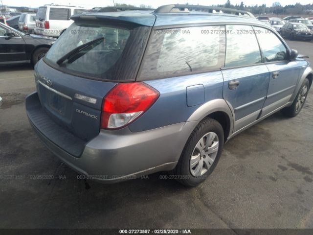 4S4BP60C987312303 - 2008 SUBARU OUTBACK  Blue photo 4