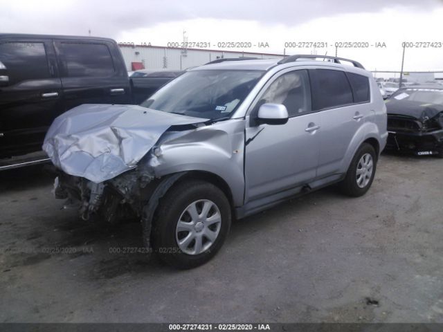 JA4AS2AW8CU013048 - 2012 MITSUBISHI OUTLANDER ES Silver photo 2