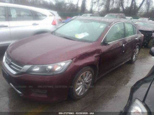 1HGCR2F8XDA212031 - 2013 HONDA ACCORD EXL Maroon photo 2