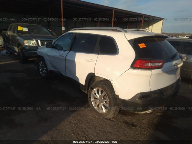 1C4PJLDSXEW148024 - 2014 JEEP CHEROKEE LIMITED White photo 3