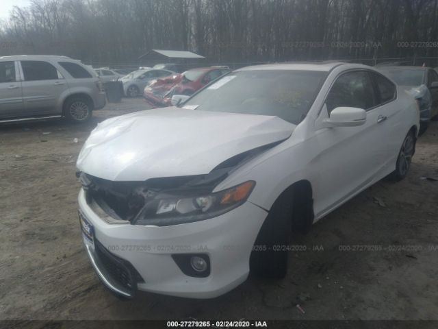 1HGCT2B84DA001561 - 2013 HONDA ACCORD EXL White photo 2