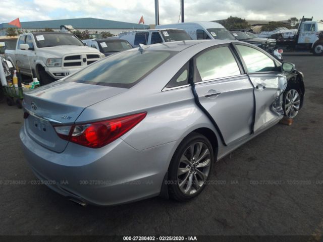 5NPEC4AB0CH443423 - 2012 HYUNDAI SONATA SE/LIMITED Silver photo 4