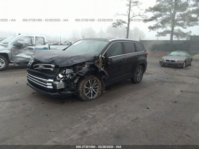 5TDKZRFH7KS553678 - 2019 TOYOTA HIGHLANDER SE/XLE Black photo 2