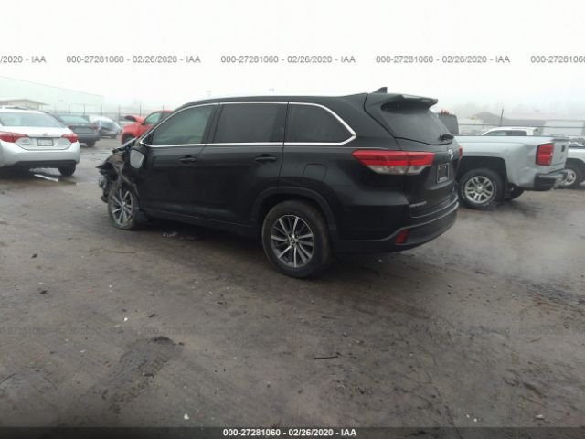 5TDKZRFH7KS553678 - 2019 TOYOTA HIGHLANDER SE/XLE Black photo 3