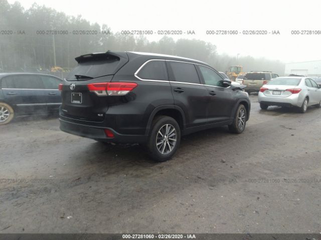 5TDKZRFH7KS553678 - 2019 TOYOTA HIGHLANDER SE/XLE Black photo 4