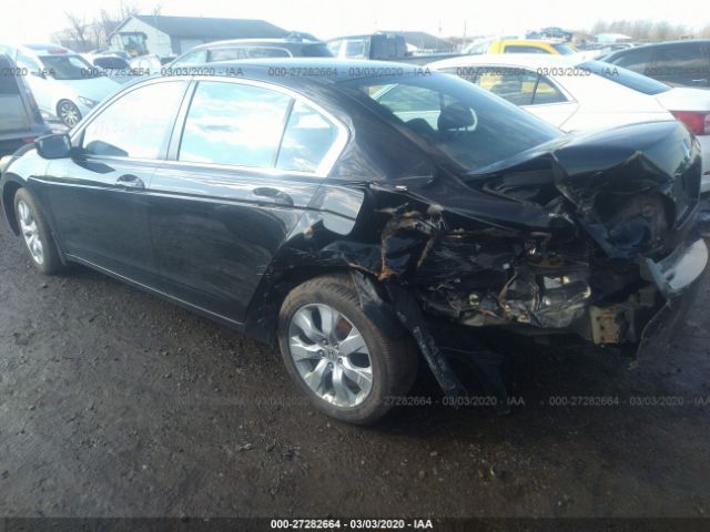 1HGCP2F79AA021077 - 2010 HONDA ACCORD EX Black photo 3