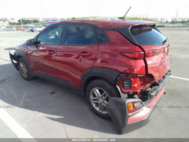 KM8K12AA7KU213415 - 2019 HYUNDAI KONA SE Red photo 3