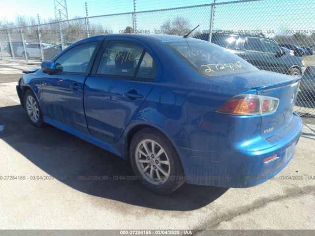 JA32U2FU9BU031647 - 2011 MITSUBISHI LANCER ES/ES SPORT Blue photo 3