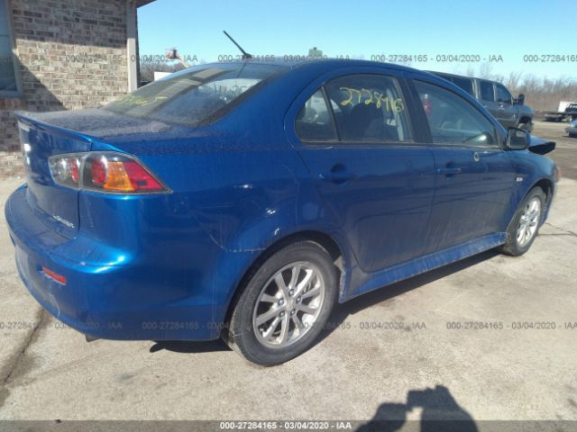 JA32U2FU9BU031647 - 2011 MITSUBISHI LANCER ES/ES SPORT Blue photo 4