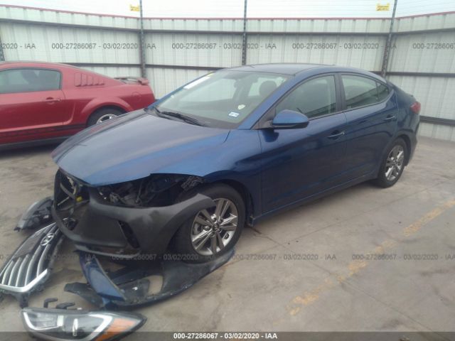 5NPD84LF6HH094708 - 2017 HYUNDAI ELANTRA SE/VALUE/LIMITED Blue photo 2