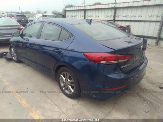 5NPD84LF6HH094708 - 2017 HYUNDAI ELANTRA SE/VALUE/LIMITED Blue photo 3