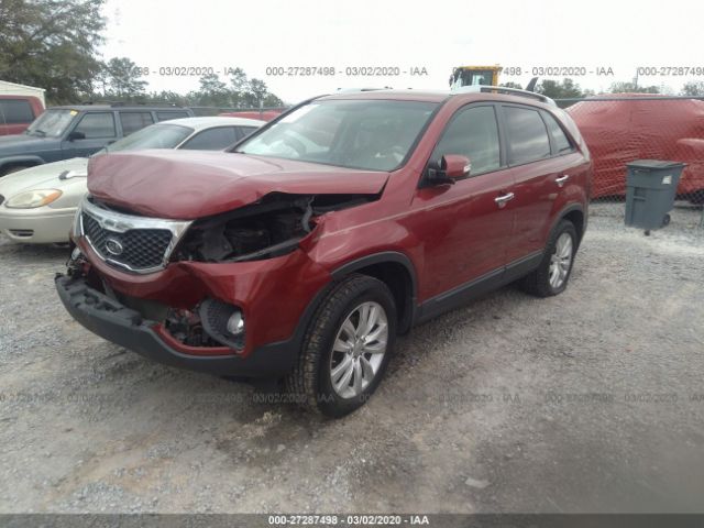 5XYKU4A16BG013201 - 2011 KIA SORENTO EX Red photo 2