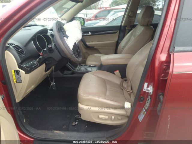 5XYKU4A16BG013201 - 2011 KIA SORENTO EX Red photo 5