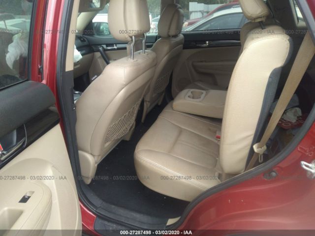 5XYKU4A16BG013201 - 2011 KIA SORENTO EX Red photo 8