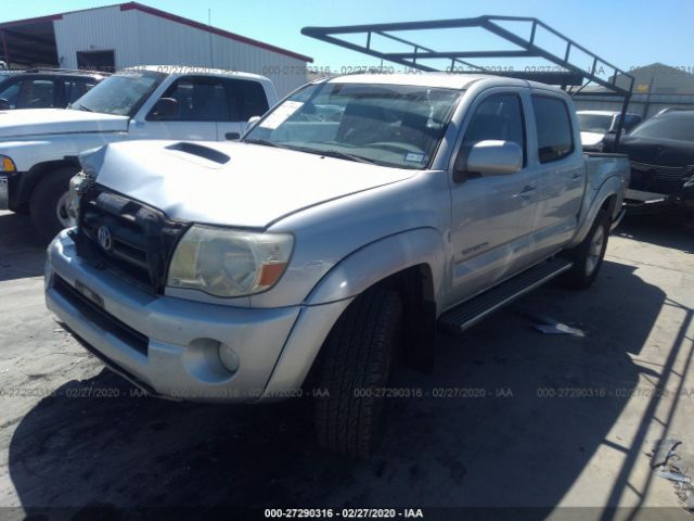 5TELU42N25Z122836 - 2005 TOYOTA TACOMA DOUBLE CAB Silver photo 2