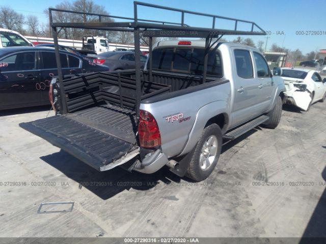 5TELU42N25Z122836 - 2005 TOYOTA TACOMA DOUBLE CAB Silver photo 4