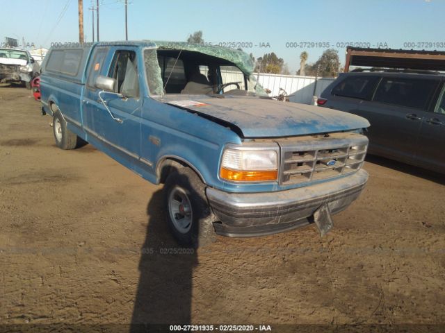 1FTEX15N4PKC00163 - 1993 FORD F150  Blue photo 1