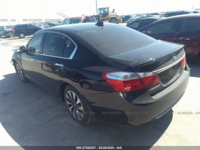 1HGCR6F35FA800126 - 2015 HONDA ACCORD HYBRID Black photo 3