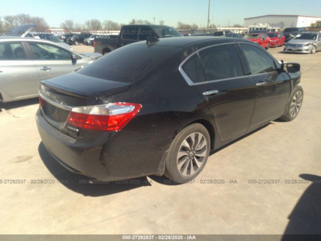 1HGCR6F35FA800126 - 2015 HONDA ACCORD HYBRID Black photo 4