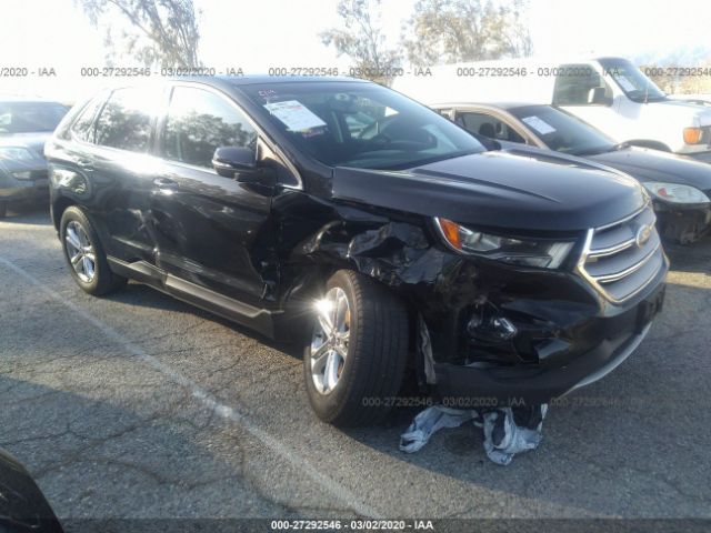 2FMTK3J81FBB12919 - 2015 FORD EDGE SEL Black photo 1