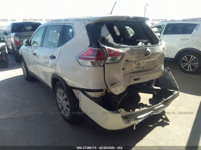 JN8AT2MTXGW012552 - 2016 NISSAN ROGUE S/SL/SV White photo 3