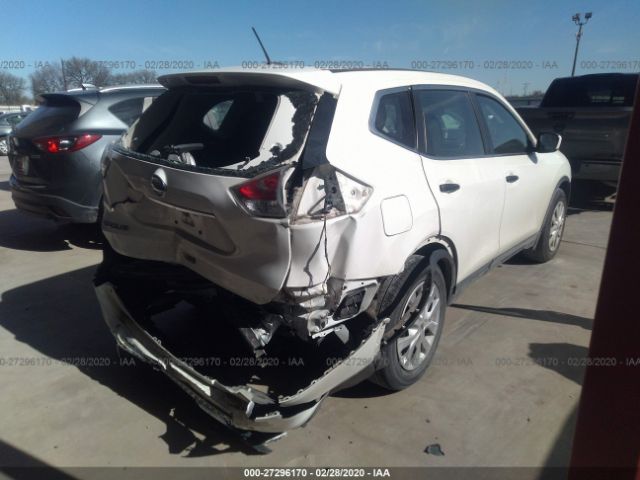 JN8AT2MTXGW012552 - 2016 NISSAN ROGUE S/SL/SV White photo 4