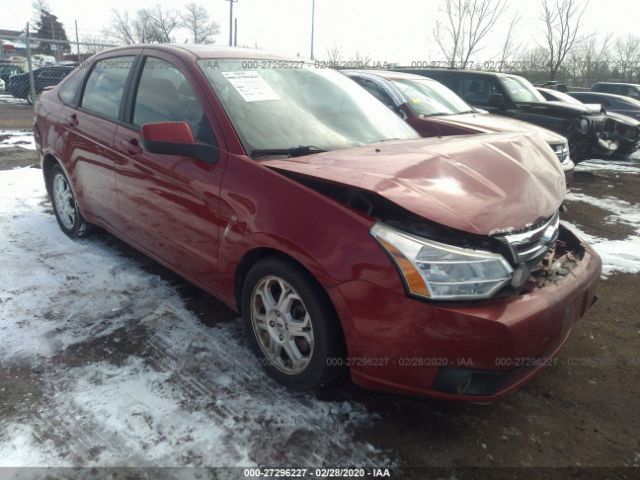 1FAHP36N39W257611 - 2009 FORD FOCUS SES Maroon photo 1