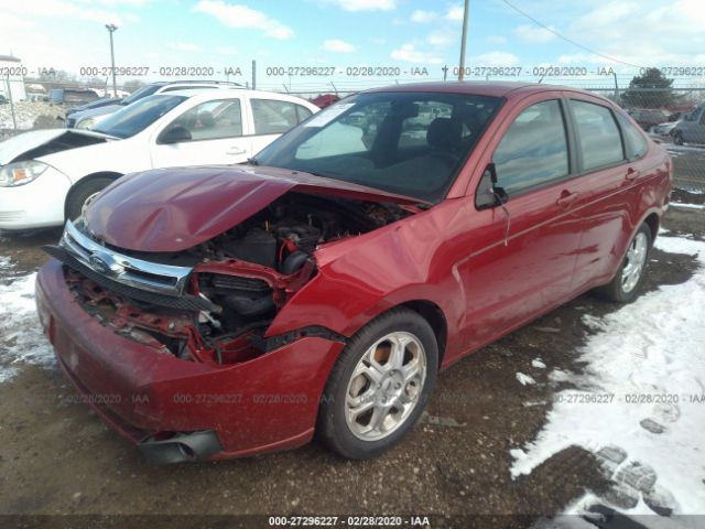 1FAHP36N39W257611 - 2009 FORD FOCUS SES Maroon photo 2