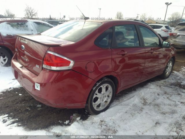 1FAHP36N39W257611 - 2009 FORD FOCUS SES Maroon photo 4