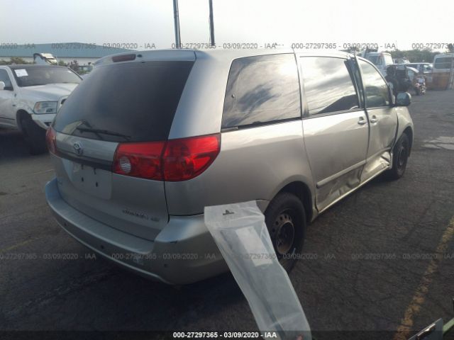 5TDZK23C08S107223 - 2008 TOYOTA SIENNA CE/LE Silver photo 4