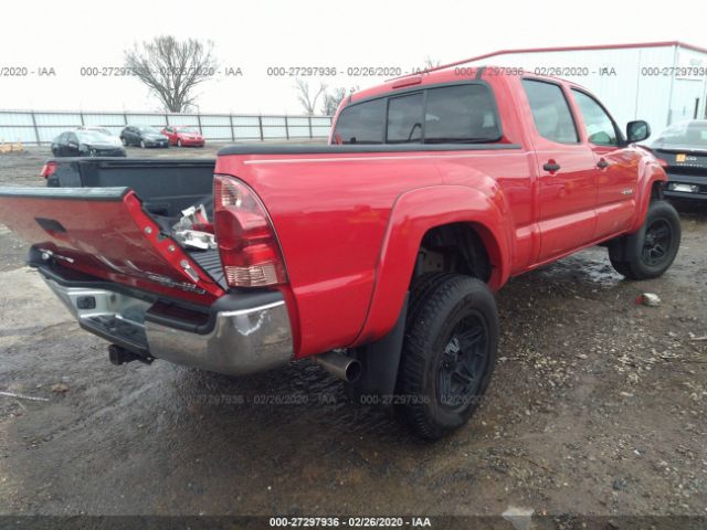 5TEKU72N25Z037525 - 2005 TOYOTA TACOMA DBL CAB PRERUNNER LNG BED Red photo 4