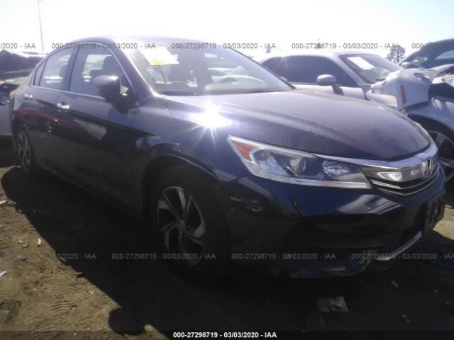 1HGCR2F41GA024032 - 2016 HONDA ACCORD LX Blue photo 1