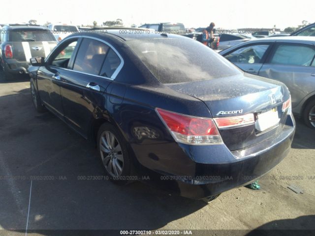 1HGCP3F80BA020917 - 2011 HONDA ACCORD EXL Blue photo 3