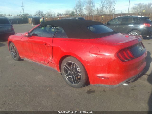 1FATP8UHXL5101647 - 2020 FORD MUSTANG  Red photo 3